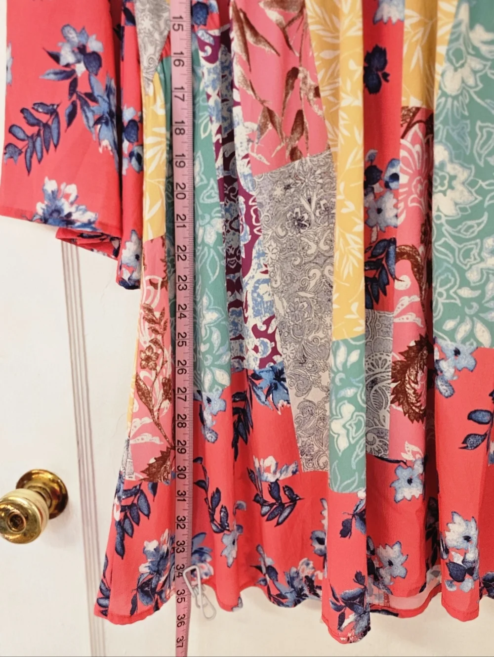 Umgee Patchwork Pattern Tunic - Picture 6 of 8